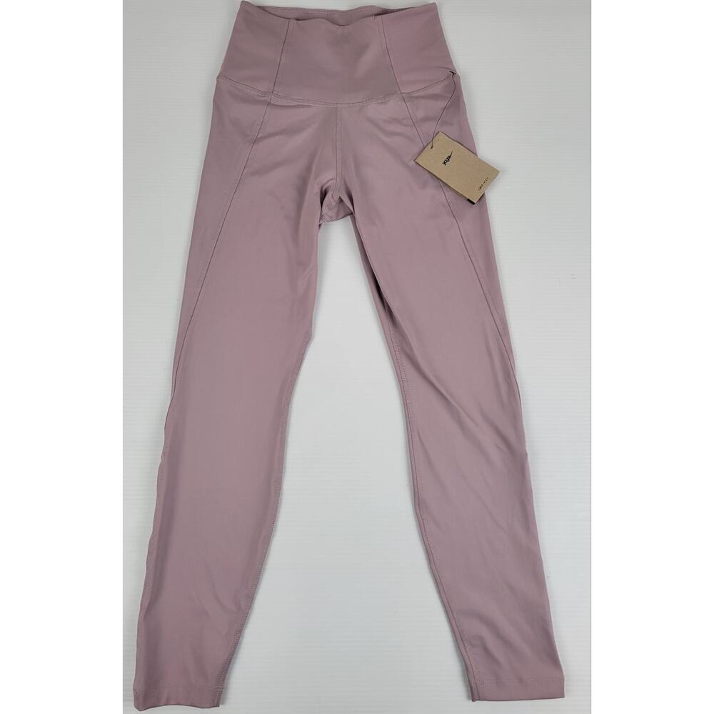 NWT Nike Womens Small Yoga High-Waist 7/8 Cut Out Leggings Purple Plum Fog Gym
